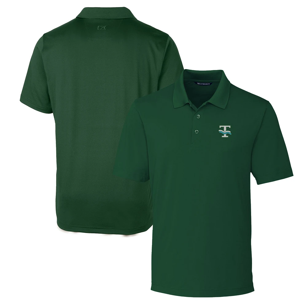Men's Cutter & Buck Green Tulane Wave Forge Stretch Polo