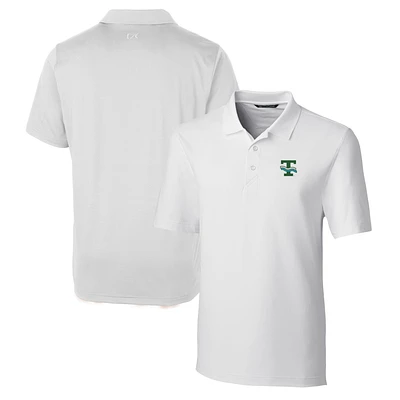 Men's Cutter & Buck White Tulane Green Wave Forge Stretch Polo