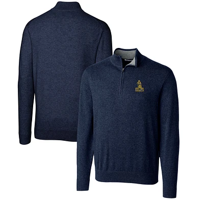 Men's Cutter & Buck Navy Northern Arizona Lumberjacks Lakemont Quarter-Zip Pullover Sweater
