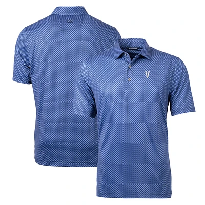 Men's Cutter & Buck Navy Villanova Wildcats Pike Banner Stretch Polo