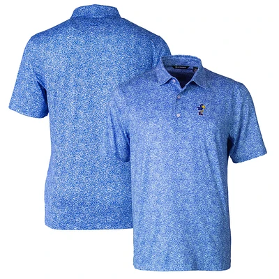 Men's Cutter & Buck Royal Kansas Jayhawks Pike Constellation Stretch Polo