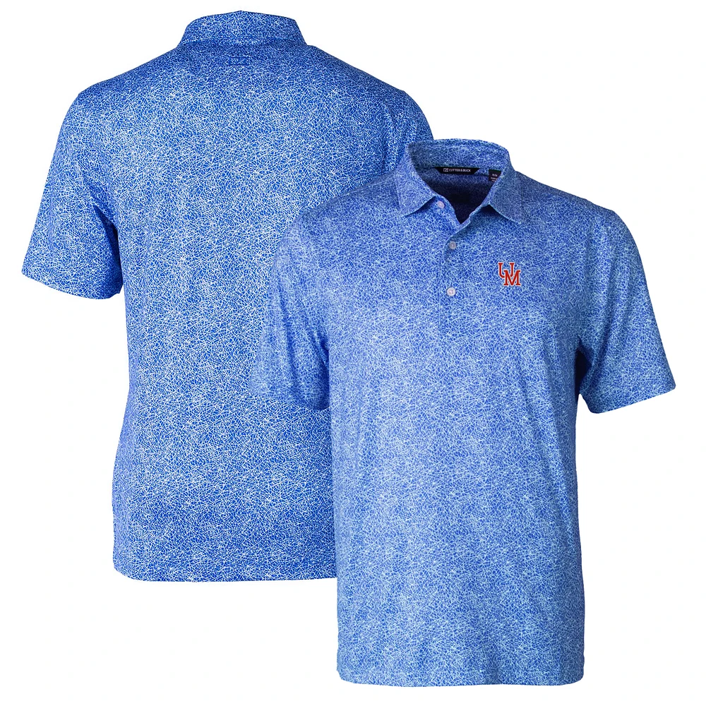 Men's Cutter & Buck Blue Ole Miss Rebels Pike Constellation Stretch Polo