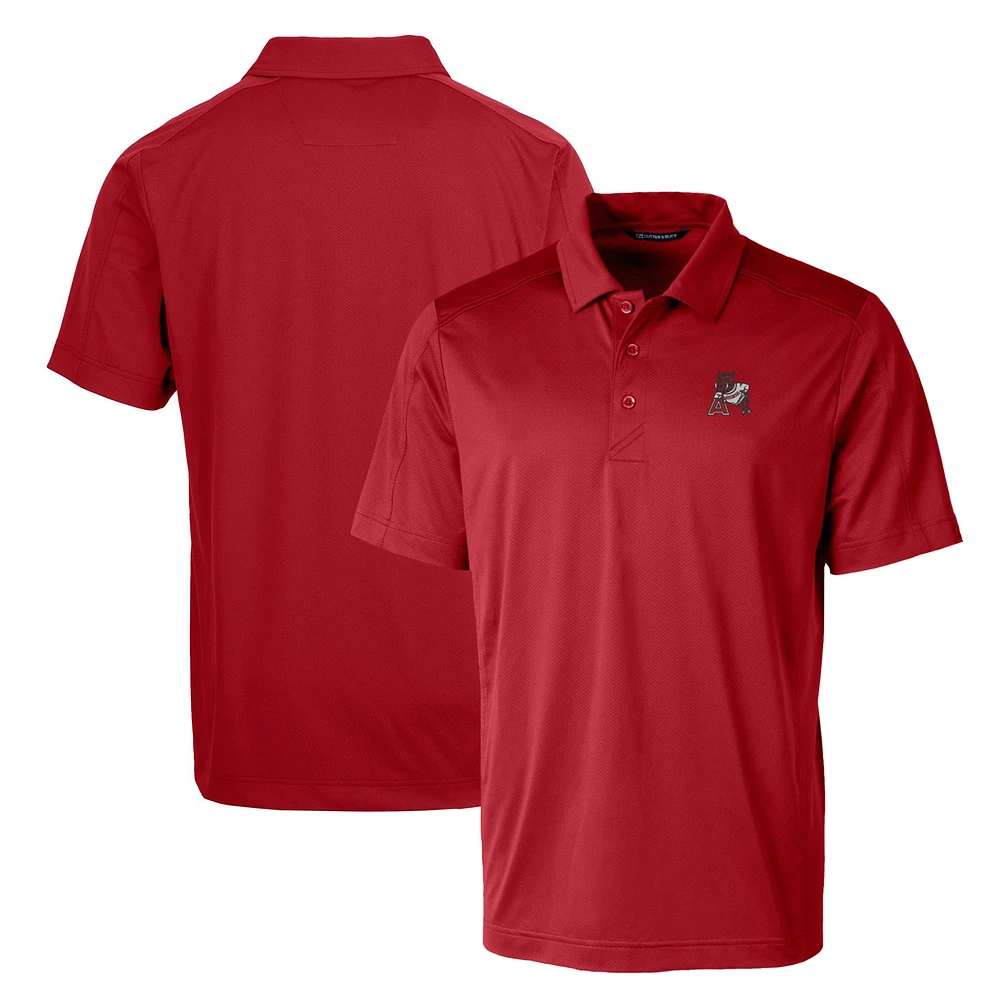 Cutter & Buck Cardinal Arkansas Razorbacks Primary Team Logo Prospect Textured Stretch Polo