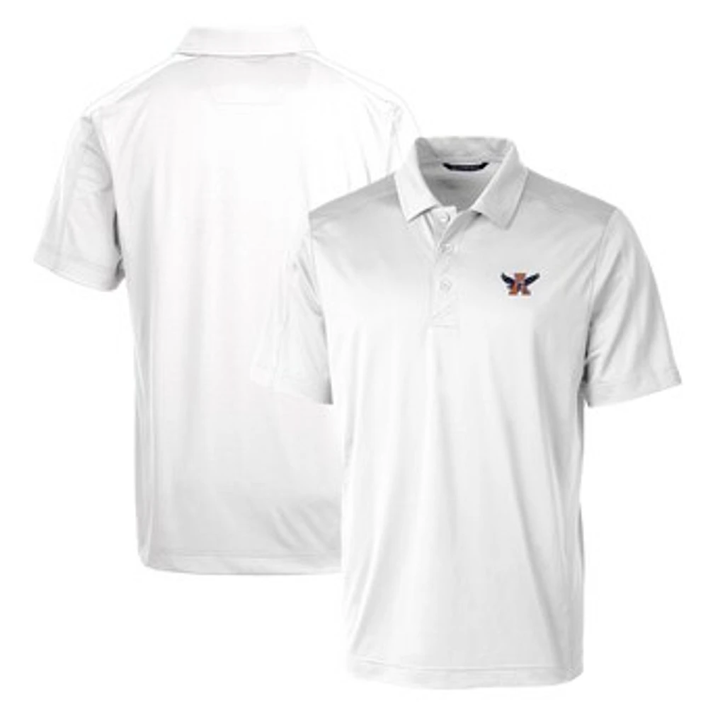 Cutter & Buck White Auburn Tigers Primary Team Logo Prospect Textured Stretch Polo
