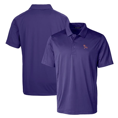 Cutter & Buck Purple Clemson Tigers Primary Team Logo Prospect Textured Stretch Polo
