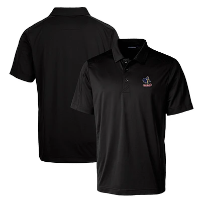 Cutter & Buck Black Delaware Fightin' Blue Hens Primary Team Logo Prospect Textured Stretch Polo