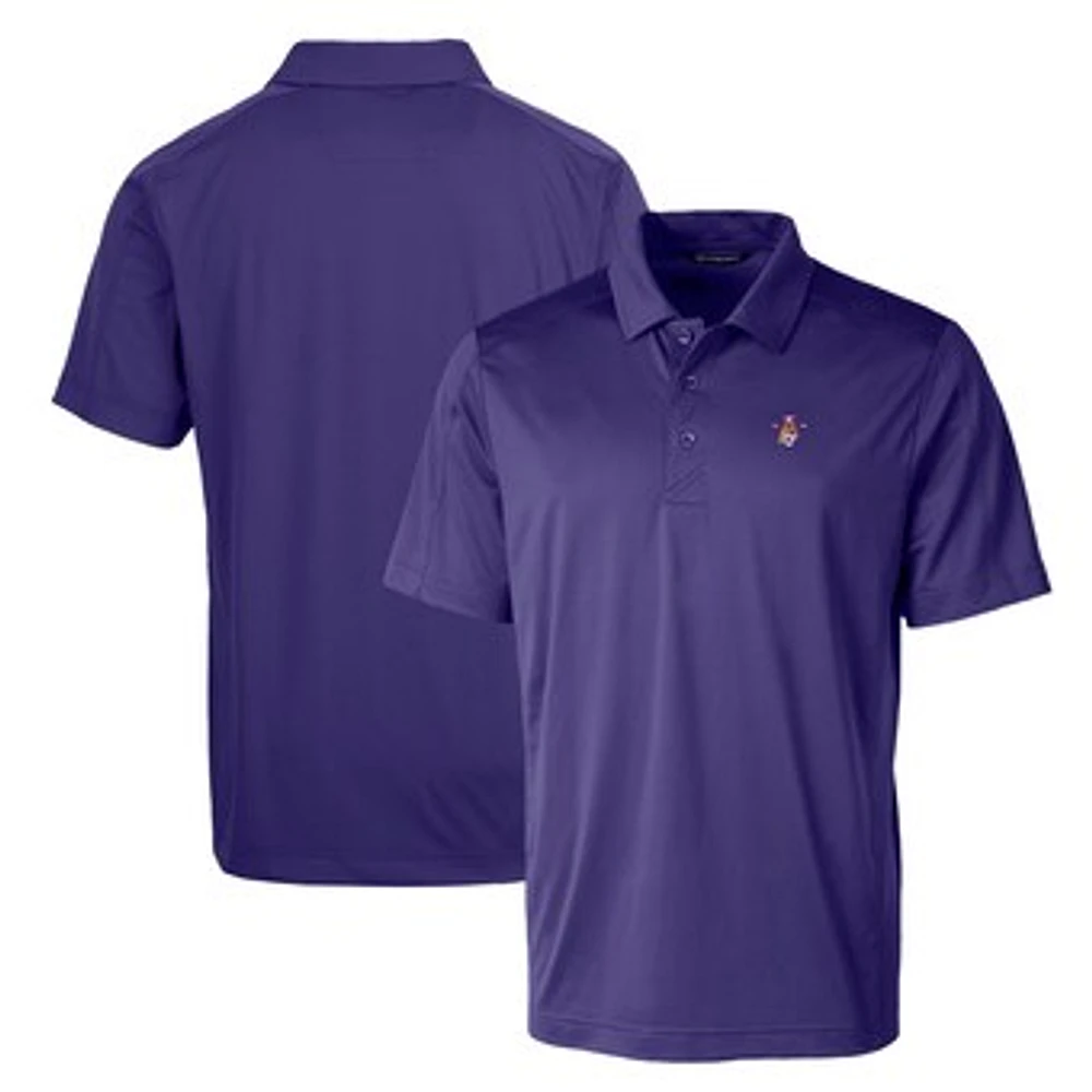 Cutter & Buck Purple ECU Pirates Primary Team Logo Prospect Textured Stretch Polo