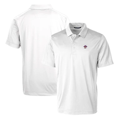 Cutter & Buck White ECU Pirates Primary Team Logo Prospect Textured Stretch Polo