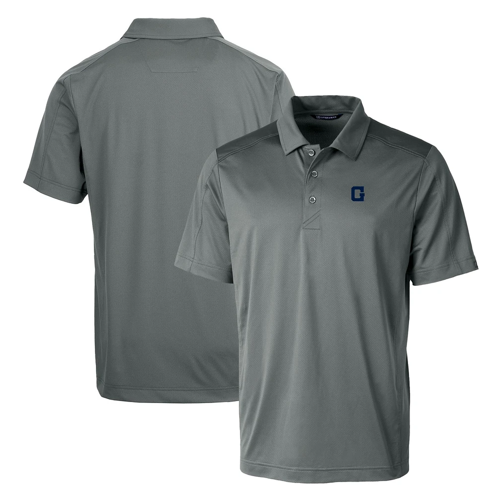 Cutter & Buck Steel Georgetown Hoyas Primary Team Logo Prospect Textured Stretch Polo