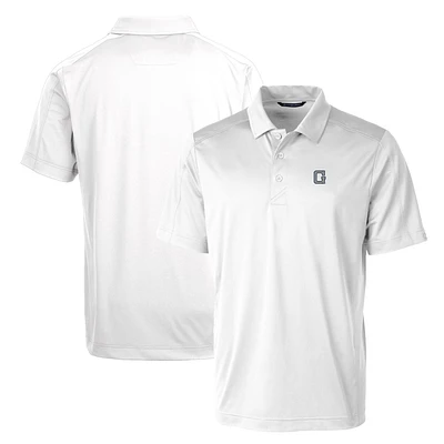 Cutter & Buck White Georgetown Hoyas Primary Team Logo Prospect Textured Stretch Polo