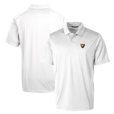 Cutter & Buck White Illinois Fighting Illini Primary Team Logo Prospect Textured Stretch Polo