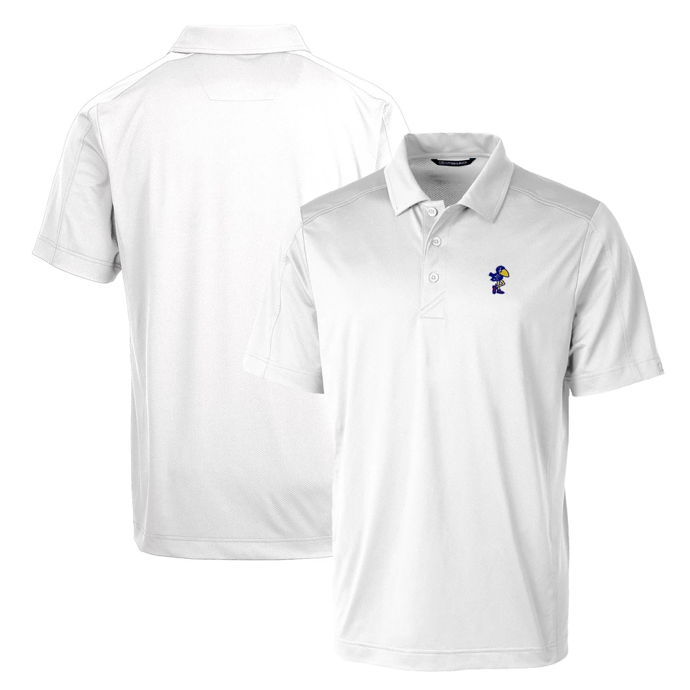 Cutter & Buck Kansas Jayhawks Primary Team Logo Prospect Textured Stretch Polo