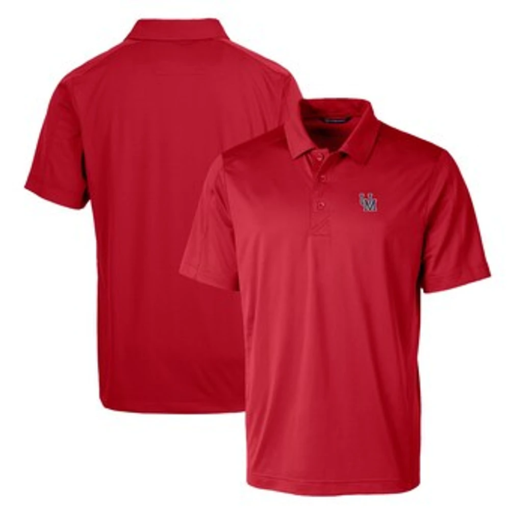 Cutter & Buck Red Ole Miss Rebels Primary Team Logo Prospect Textured Stretch Polo