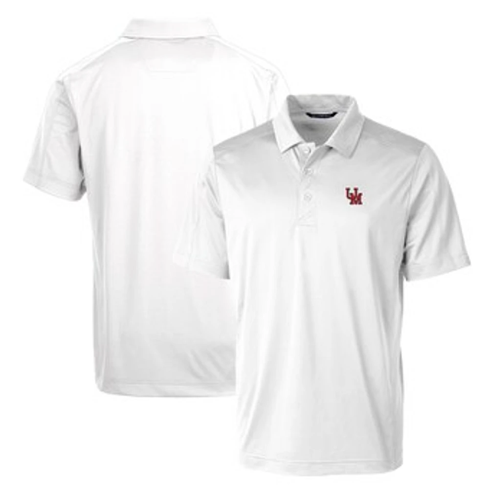 Cutter & Buck White Ole Miss Rebels Primary Team Logo Prospect Textured Stretch Polo