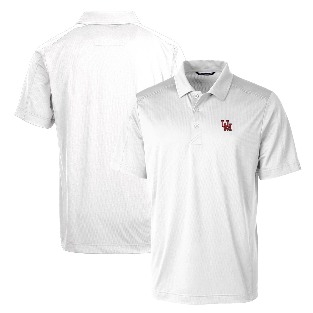 Cutter & Buck White Ole Miss Rebels Primary Team Logo Prospect Textured Stretch Polo
