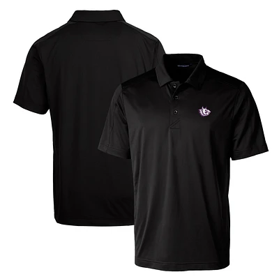 Cutter & Buck Black TCU Horned Frogs Primary Team Logo Prospect Textured Stretch Polo