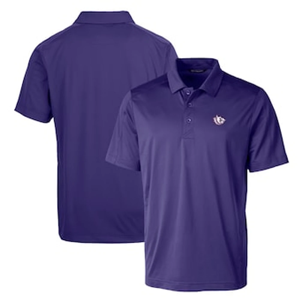 Cutter & Buck Purple TCU Horned Frogs Primary Team Logo Prospect Textured Stretch Polo
