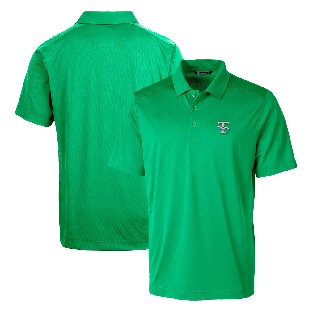 Cutter & Buck Kelly Green Tulane Wave Primary Team Logo Prospect Textured Stretch Polo