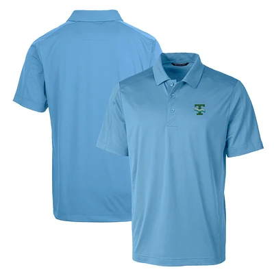 Cutter & Buck Light Blue Tulane Green Wave Primary Team Logo Prospect Textured Stretch Polo
