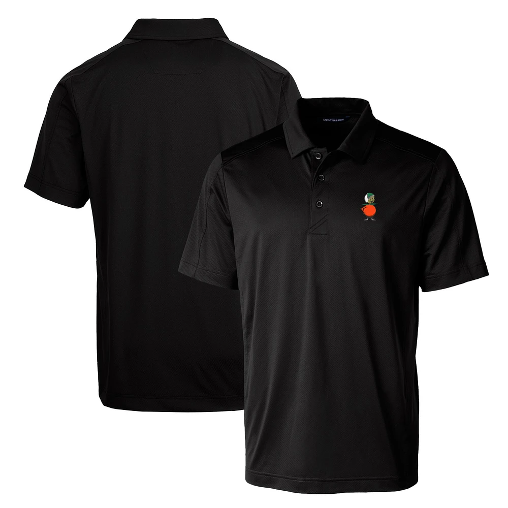 Cutter & Buck Black UCF Knights Primary Team Logo Prospect Textured Stretch Polo