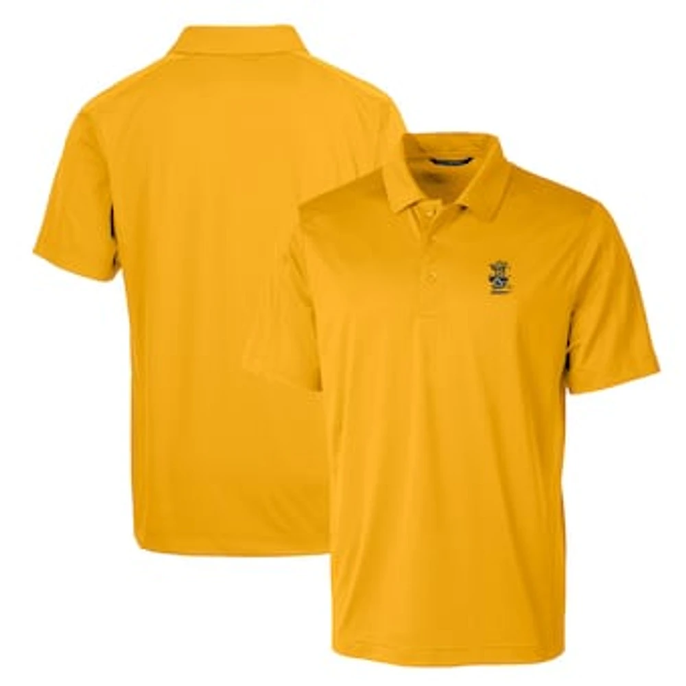 Cutter & Buck Gold Wichita State Shockers Primary Team Logo Prospect Textured Stretch Polo