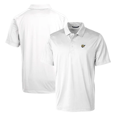 Cutter & Buck White West Virginia Mountaineers Primary Team Logo Prospect Textured Stretch Polo