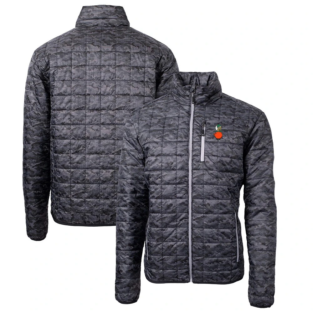 Cutter & Buck Black UCF Knights Primary Team Logo Rainier PrimaLoft Eco Insulated Printed Full-Zip Puffer Jacket