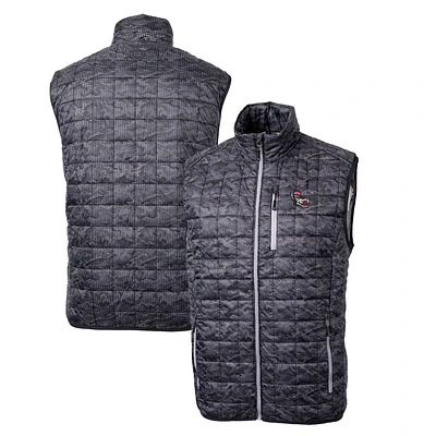 Cutter & Buck Black NC State Wolfpack Primary Team Logo Rainier PrimaLoft Eco Insulated Printed Full-Zip Puffer Jacket