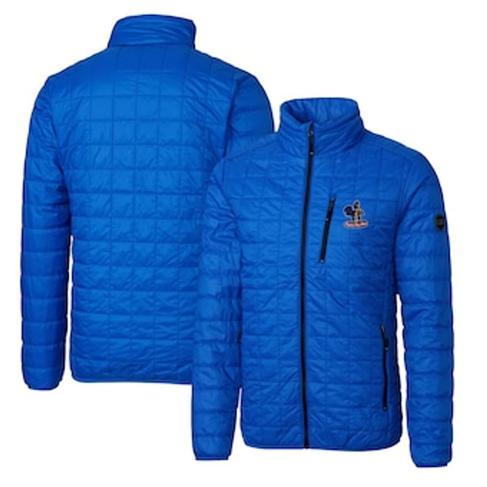 Cutter & Buck Royal Delaware Fightin' Blue Hens Primary Team Logo Rainier PrimaLoft Eco Insulated Full-Zip Puffer Jacket