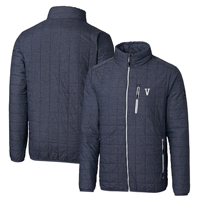Cutter & Buck Heather Navy Villanova Wildcats Primary Team Logo Rainier PrimaLoft Eco Insulated Full-Zip Puffer Jacket