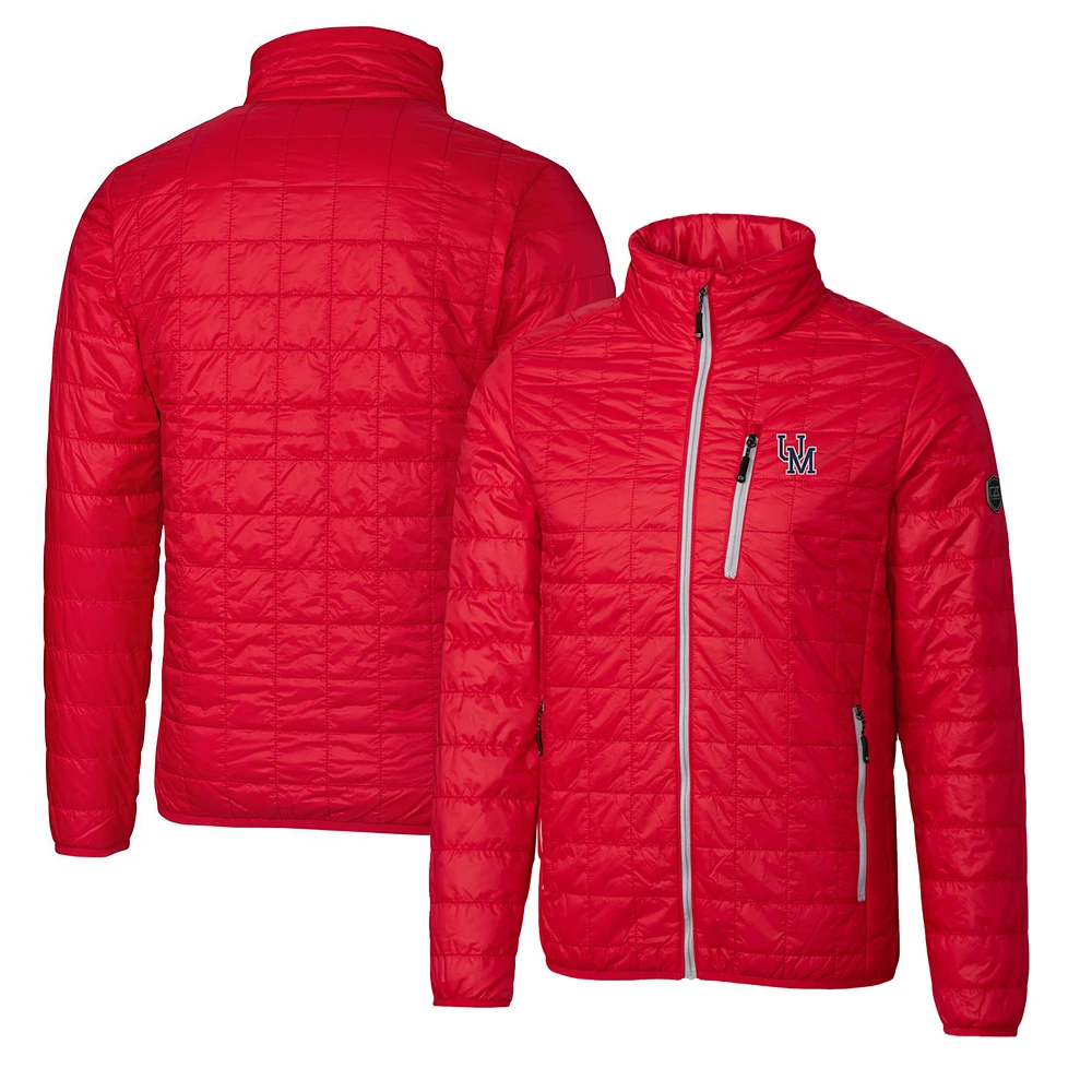 Cutter & Buck Red Ole Miss Rebels Primary Team Logo Rainier PrimaLoft Eco Insulated Full-Zip Puffer Jacket