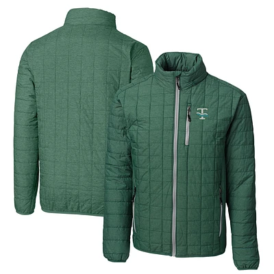 Cutter & Buck Heather Green Tulane Wave Primary Team Logo Rainier PrimaLoft Eco Insulated Full-Zip Puffer Jacket