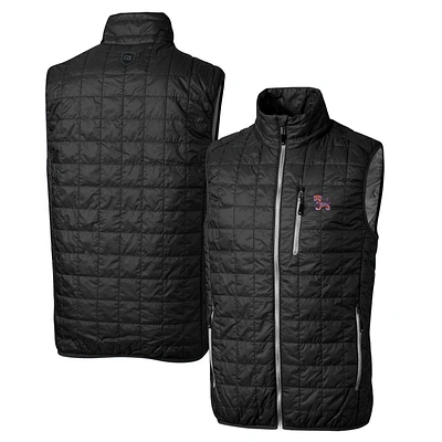 Cutter & Buck Black Clemson Tigers Primary Team Logo Rainier PrimaLoft Eco Insulated Full-Zip Puffer Vest