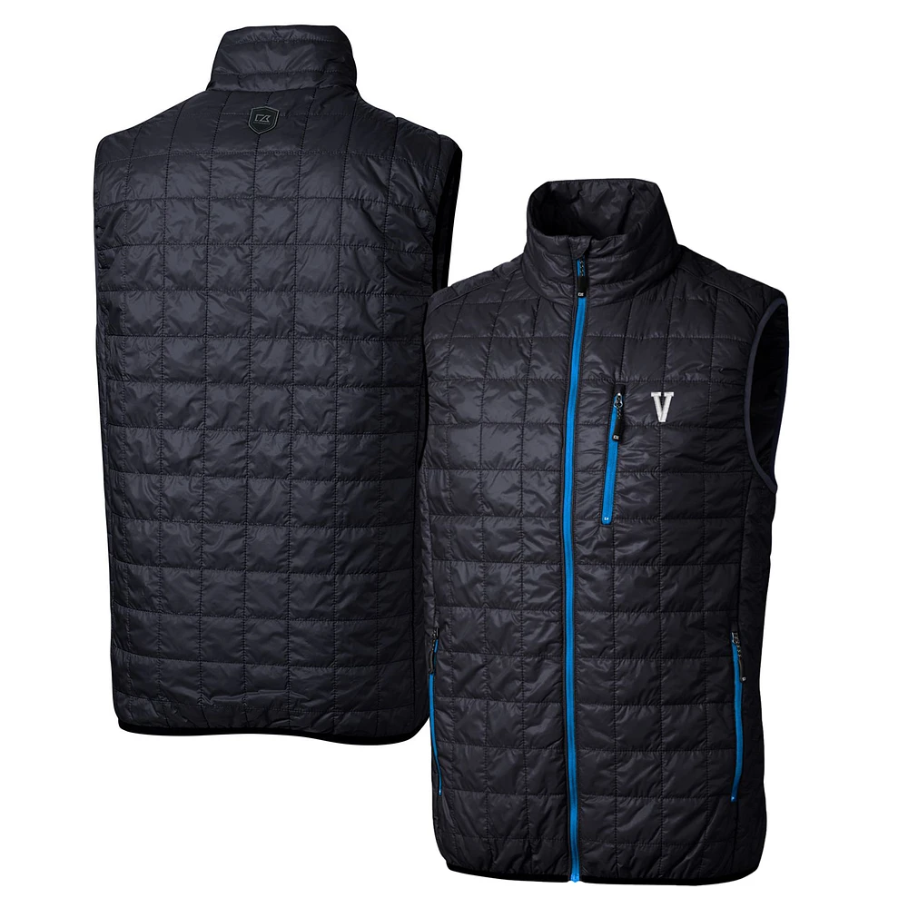 Cutter & Buck Navy Villanova Wildcats Primary Team Logo Rainier PrimaLoft Eco Insulated Full-Zip Puffer Vest
