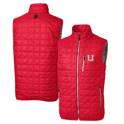 Cutter & Buck Utah Utes Primary Team Logo Rainier PrimaLoft Eco Insulated Full-Zip Puffer Vest