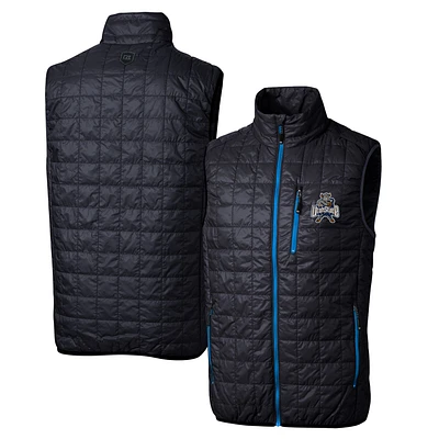 Cutter & Buck Navy Utah State Aggies Primary Team Logo Rainier PrimaLoft Eco Insulated Full-Zip Puffer Vest