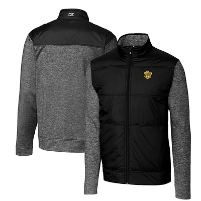 Men's Cutter & Buck Missouri Tigers Vault Stealth Hybrid Quilted Full-Zip Windbreaker Jacket