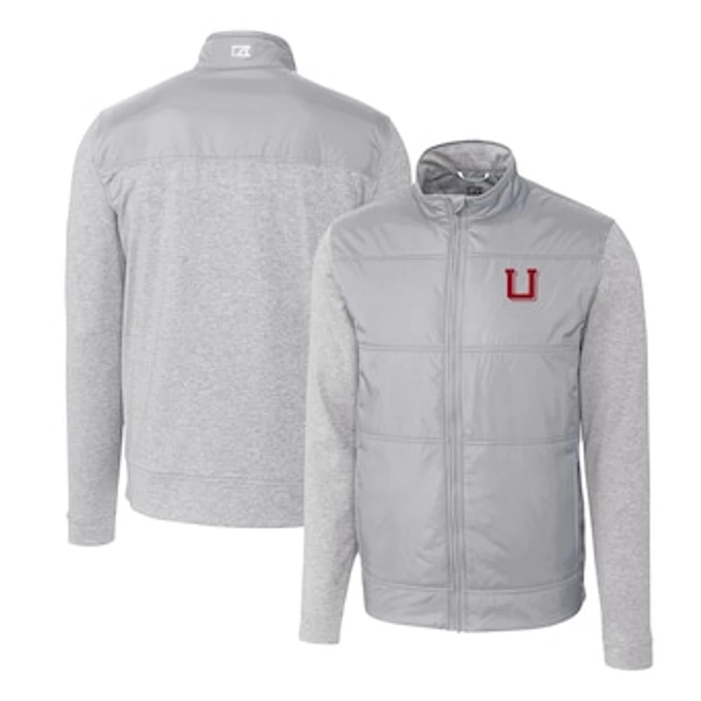 Men's Cutter & Buck Utah Utes Vault Stealth Hybrid Quilted Full-Zip Windbreaker Jacket