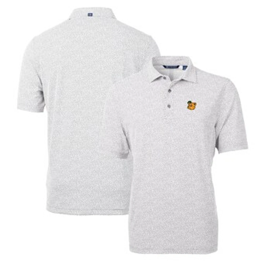 Men's Cutter & Buck Gray Baylor Bears Virtue Eco Pique Botanical Recycled Polo