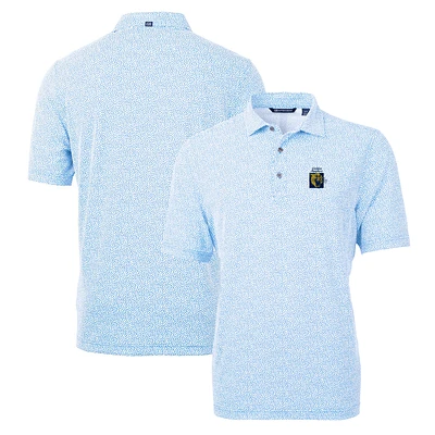 Men's Cutter & Buck Light Blue FIU Panthers Virtue Eco Pique Botanical Recycled Polo