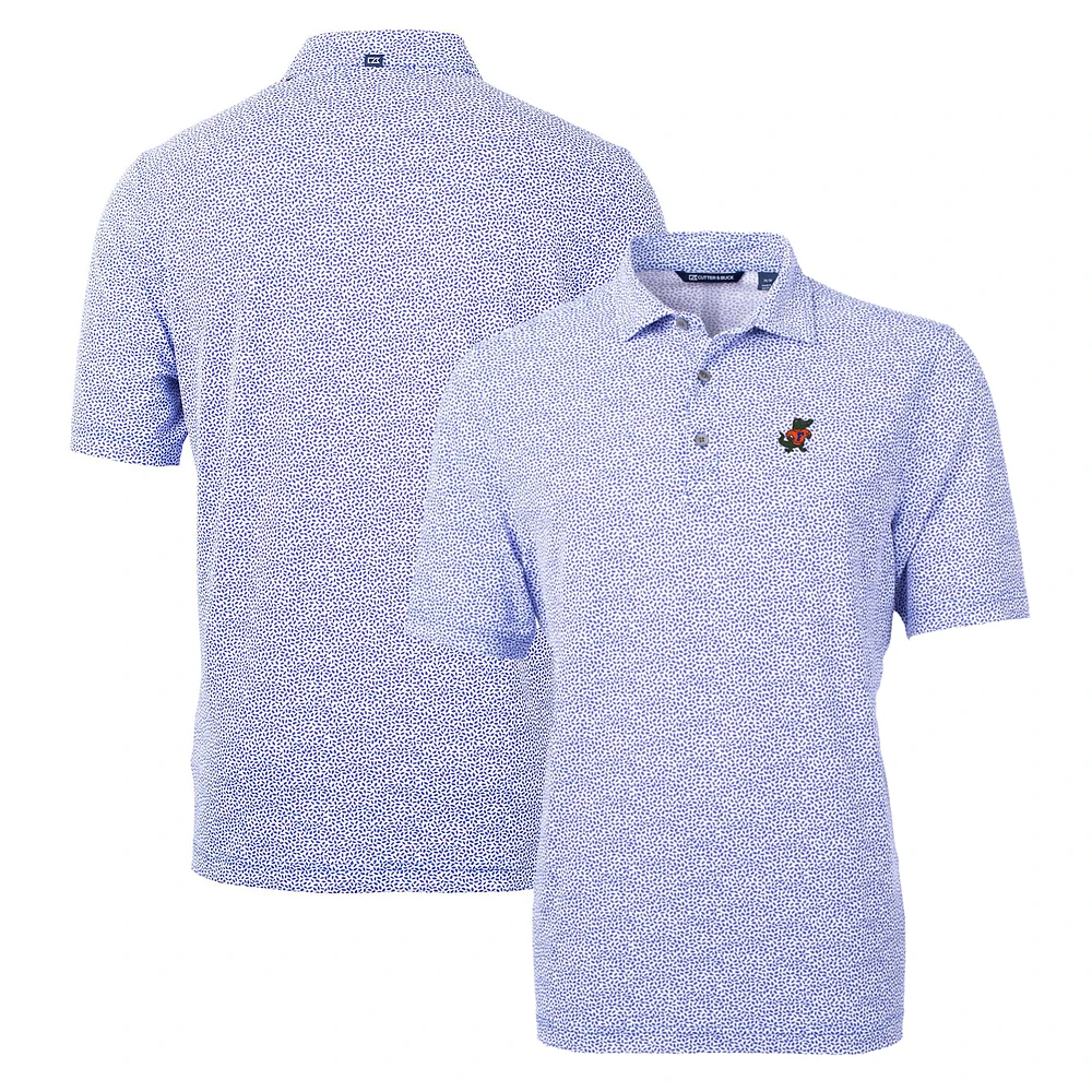 Men's Cutter & Buck Royal Florida Gators Virtue Eco Pique Botanical Recycled Polo