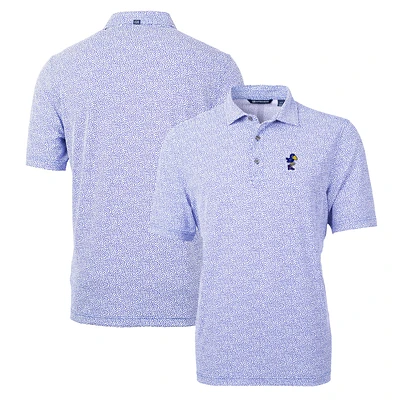 Men's Cutter & Buck Royal Kansas Jayhawks Virtue Eco Pique Botanical Recycled Polo