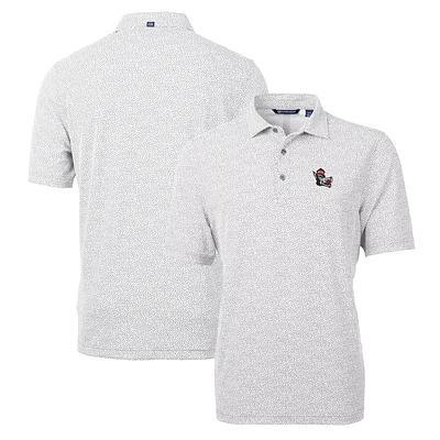 Men's Cutter & Buck Gray NC State Wolfpack Virtue Eco Pique Botanical Recycled Polo