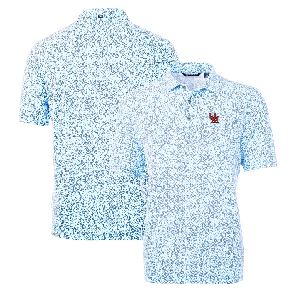 Men's Cutter & Buck Light Blue Ole Miss Rebels Virtue Eco Pique Botanical Recycled Polo