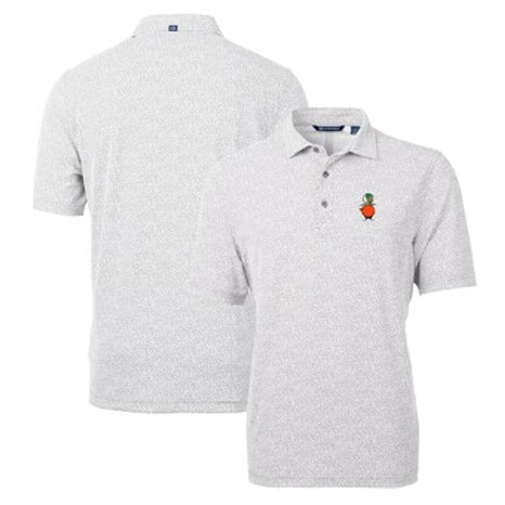 Men's Cutter & Buck Gray UCF Knights Virtue Eco Pique Botanical Recycled Polo