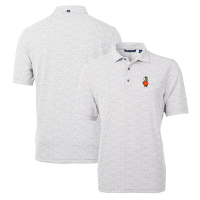 Men's Cutter & Buck Gray UCF Knights Virtue Eco Pique Botanical Recycled Polo