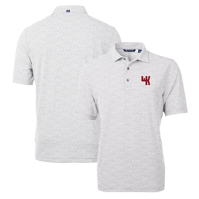 Men's Cutter & Buck Gray Western Kentucky Hilltoppers Virtue Eco Pique Botanical Recycled Polo