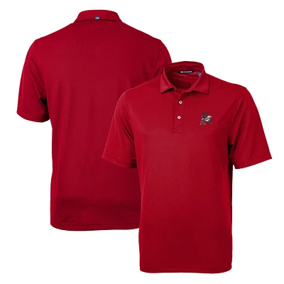Men's Cutter & Buck Cardinal Arkansas Razorbacks Team Logo Virtue Eco Pique Recycled Polo