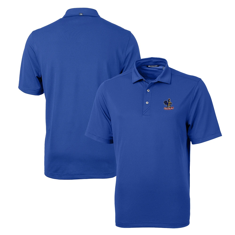 Men's Cutter & Buck Royal Delaware Fightin' Blue Hens Team Logo Virtue Eco Pique Recycled Polo