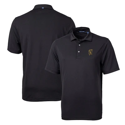 Men's Cutter & Buck Black Grambling Tigers Team Logo Virtue Eco Pique Recycled Polo